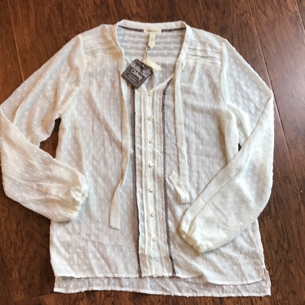 Matilda Jane Long Sleeve Off White Top